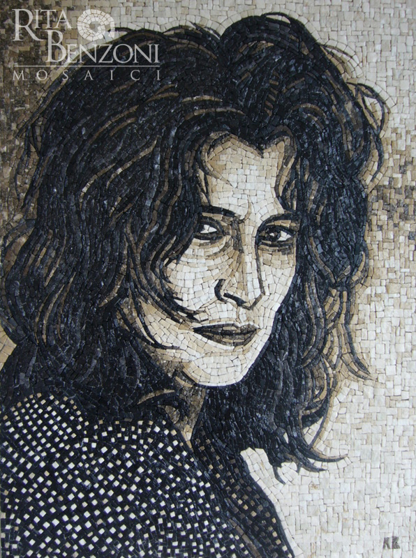 Ritratto di ANNA MAGNANI a mosaico-Rita Benzoni Mosaicista
