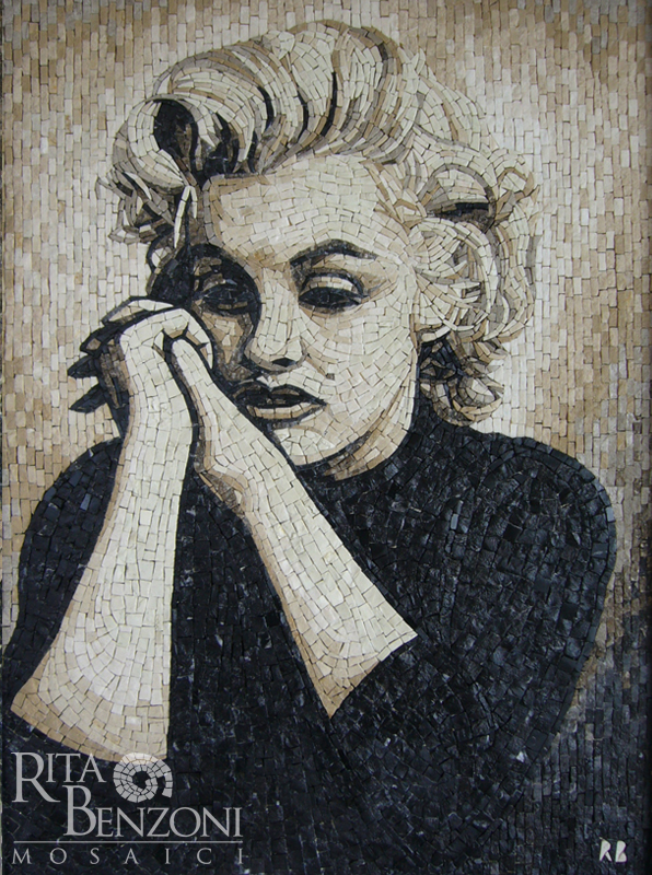 Ritratto di MARILYN MONROE a mosaico-Rita Benzoni Mosaicista